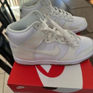 Nike White High-Top Basketball Shoes